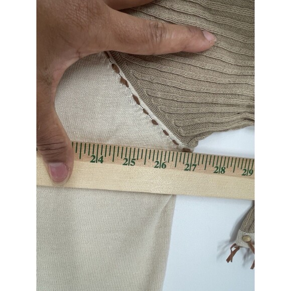 NWT STORYBOOK KNITS Crochet Knit Western Sweater Cardigan Fall Tassle Beaded - Picture 11 of 13